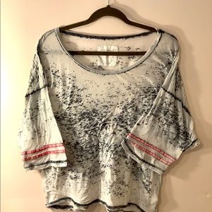 Free People Distressed Tee